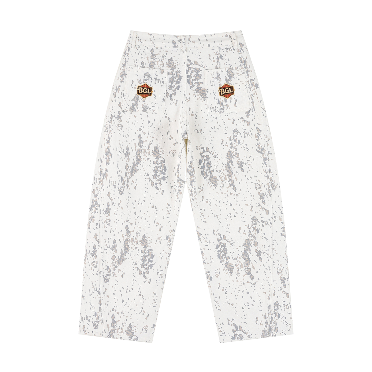 Women's Splatter Barrel Leg Beglint print Jeans