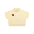 Women's Quarter Zip Crop Sweatshirt(For Work)