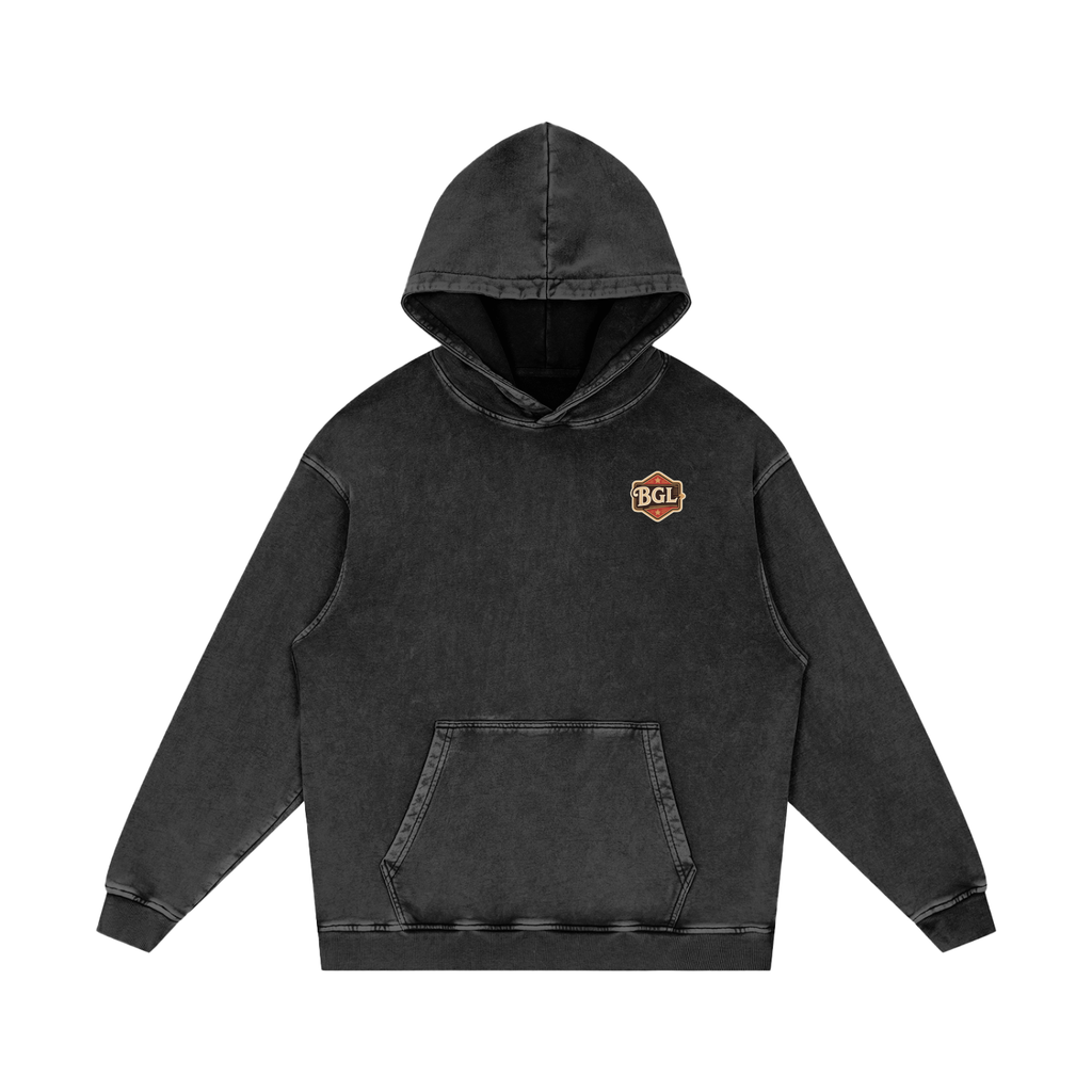 Snow Washed Loose Cotton Beglint Hoodie