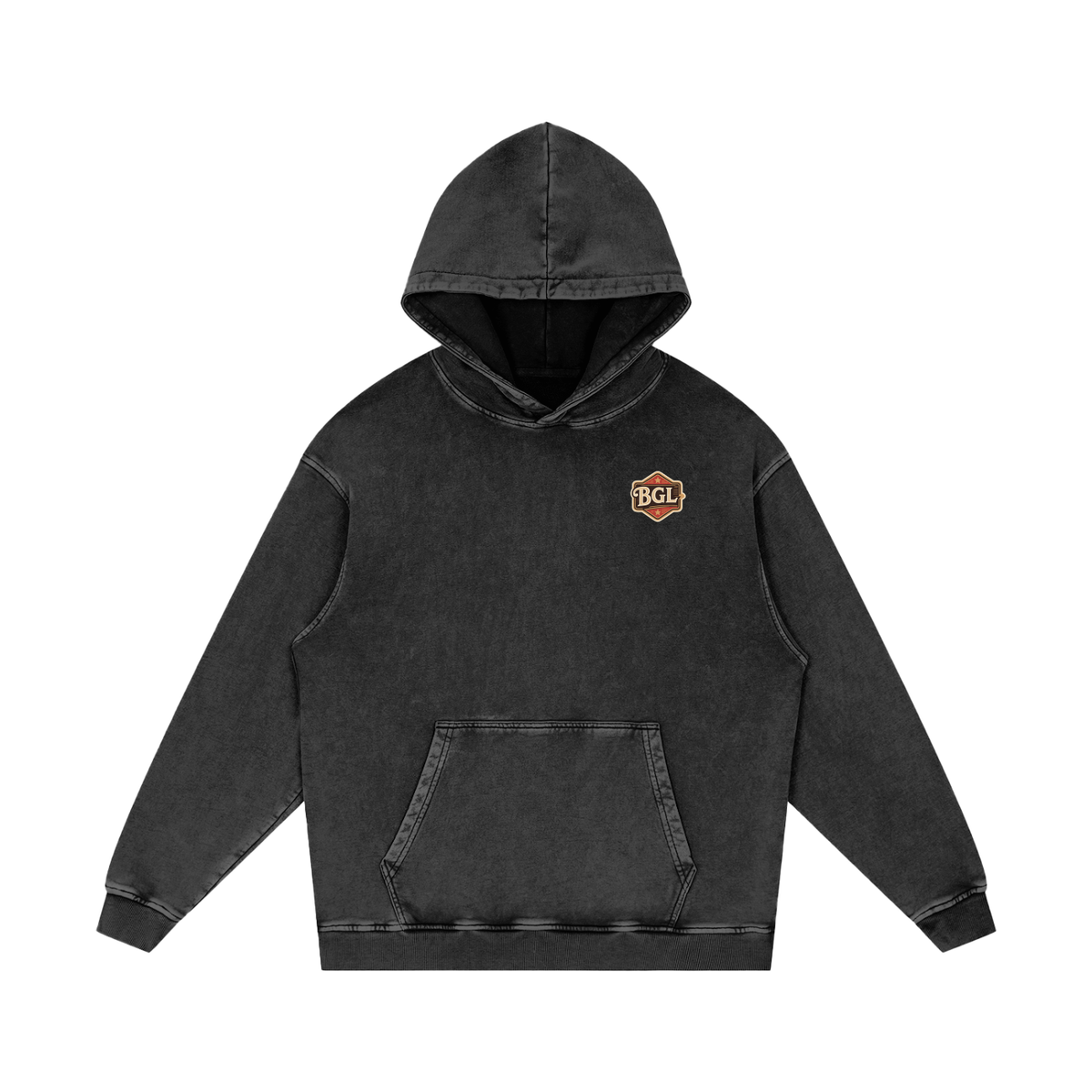 Snow Washed Loose Cotton Beglint Hoodie