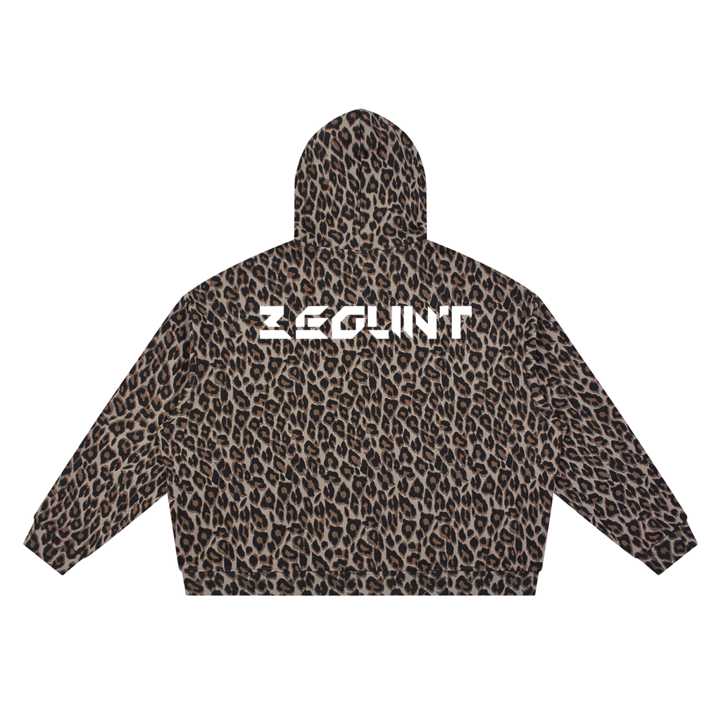 Unisex Leopard Full Zip Hoodie