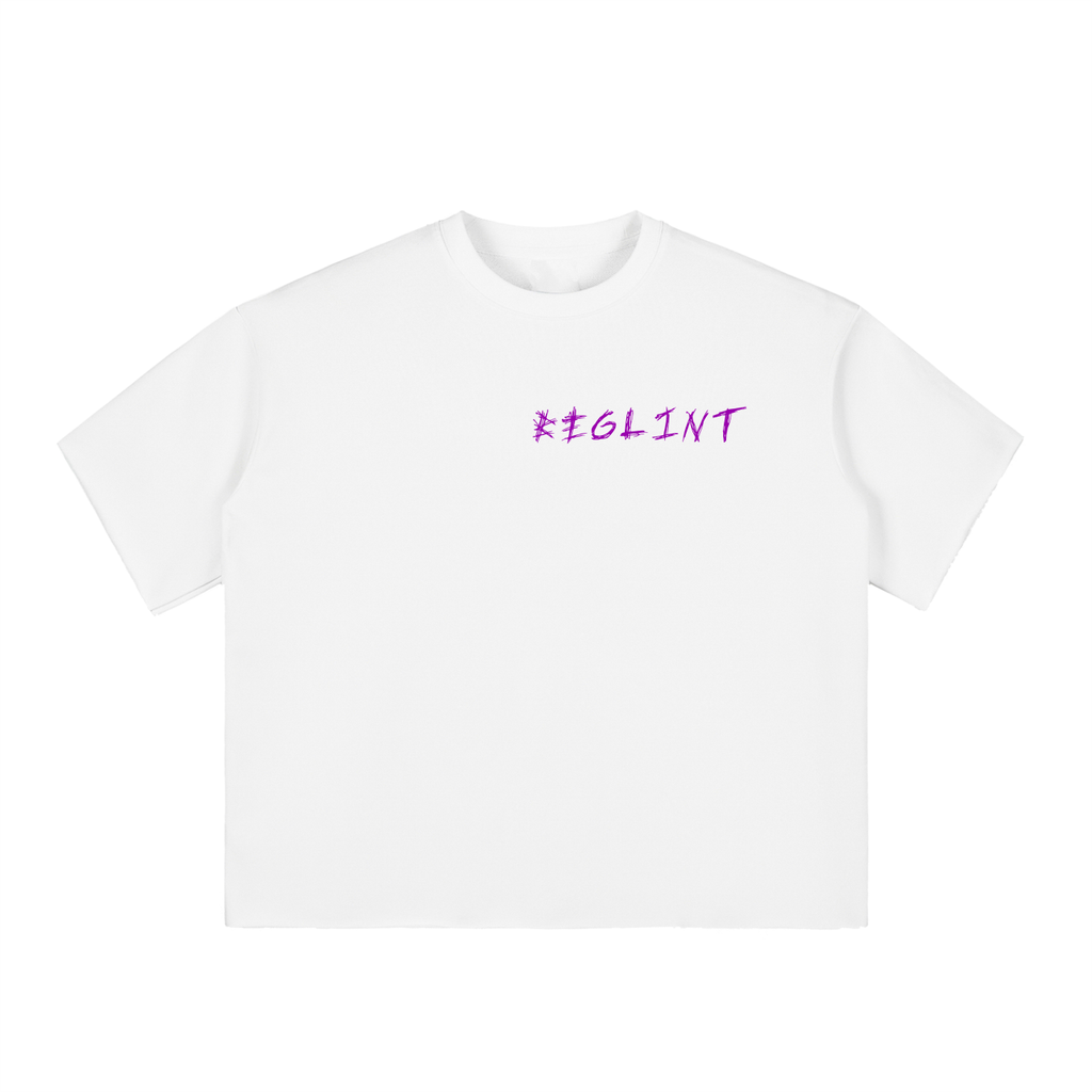 Boxy Half-Sleeve Raw-Edge T-Shirt