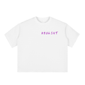 Boxy Half-Sleeve Raw-Edge T-Shirt