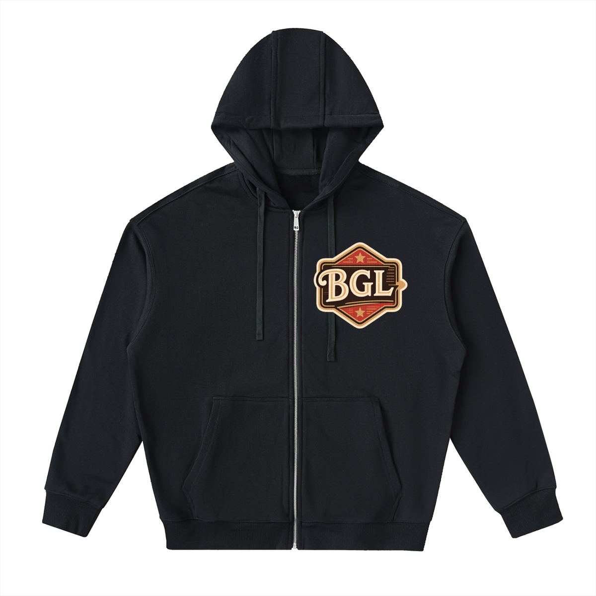 Drop-Shoulder Zip Up Beglint Hoodie