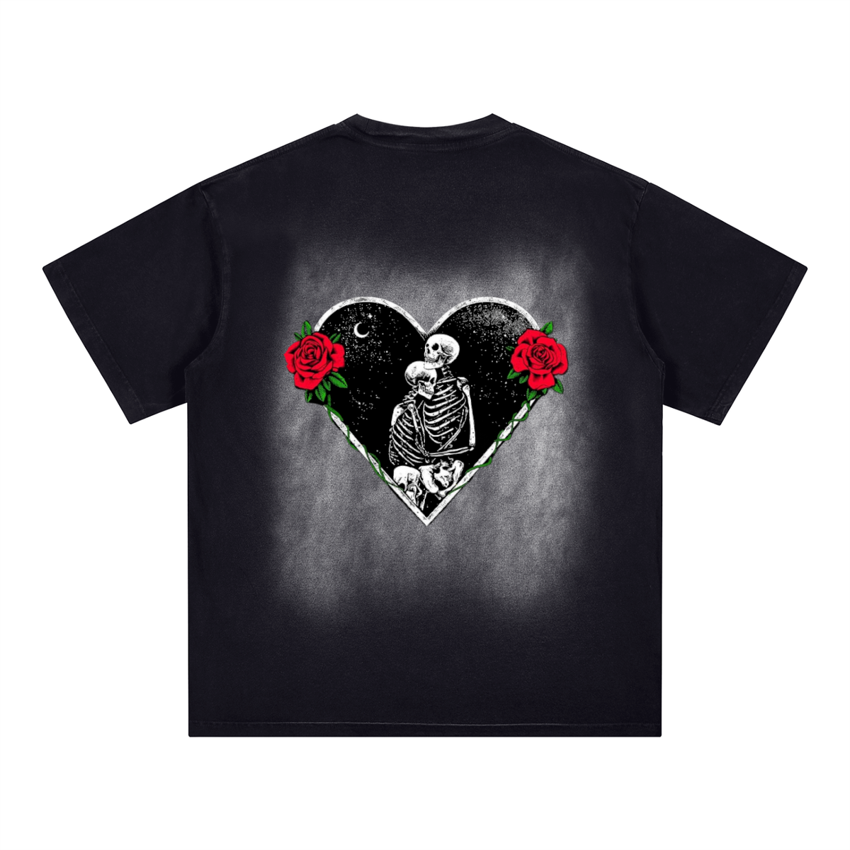Square Patch Monkey Washed T-Shirt