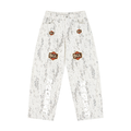 Women's Splatter Barrel Leg Beglint print Jeans