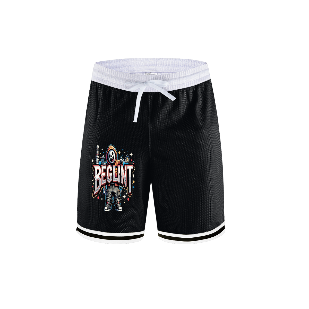 Classic Stripe Trim Beglint Basketball Shorts